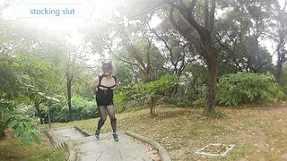 bondage SLUT morning exercises 3