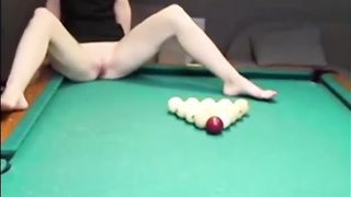 Pool Ball SHOT Directly IN PUSSY!!!