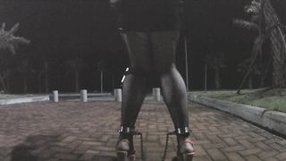 handcuffed slut outdoor pooping  1