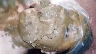 Horny amateur guy shitting in BBWs mouth and smears shit on her face FULL SCENE