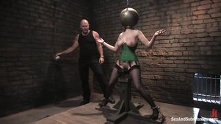 Iron ball on head - BDSM with Sex