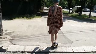 Outdoor fun with prolapse and piss