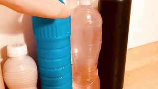 Choosing what bottle to insert in ass