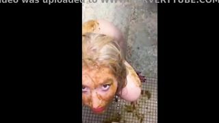 Licking shit of the floor