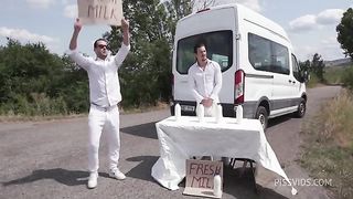 Watch this filthy slut getting dominated and ganged in a nasty anal gangbang