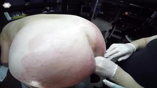 Two crossdressers mistress for anal slave