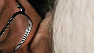 Feeding time for cocksucker Andrew Meyer