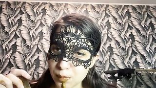 Watch this amateur slut get down and dirty with piss and scat in solo action