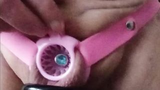 pink chastity fish basket chastity blue penisplug in pisshole