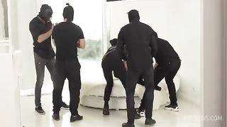 another nasty anal whore pissing gangbang