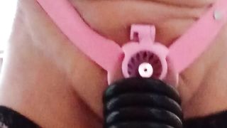 new chastity fish basket with metal rings and plug in urethra 3