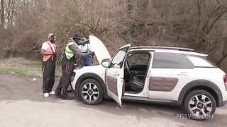 another nasty anal whore pissing gangbang