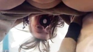 Thick shit protruding public nature