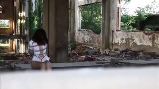 Chinese Girl outdoor exhibitionism BDSM Training 95