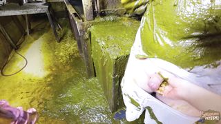 Girlfriend's Cowshed Tour - Couple in Cowshit