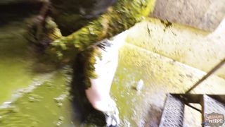 Girlfriend's Cowshed Tour - Couple in Cowshit