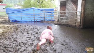 Shiny in cow dung - latex covered in cowshit