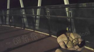 Chinese Girl outdoor exhibitionism BDSM Training 102