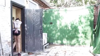 Chinese Girl outdoor exhibitionism BDSM Training 110