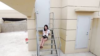 Chinese Girl outdoor exhibitionism BDSM Training 118