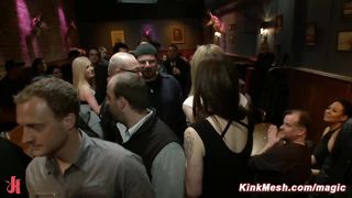 Blonde suspended and face fucked