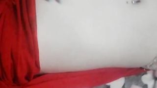 Настя Криворенко (Жданова) ласкает себя на кровати 1