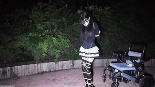 Chinese Girl outdoor exhibitionism BDSM Training 145