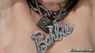 Bound blonde hars flogging training