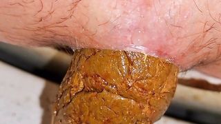 Pissing and shitting on smelly toilet!