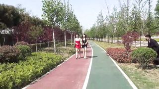 Chinese Girl outdoor exhibitionism BDSM Training 172