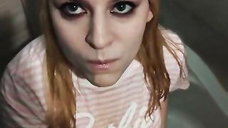 Cute Teen Drinking Full Mouth Of Piss