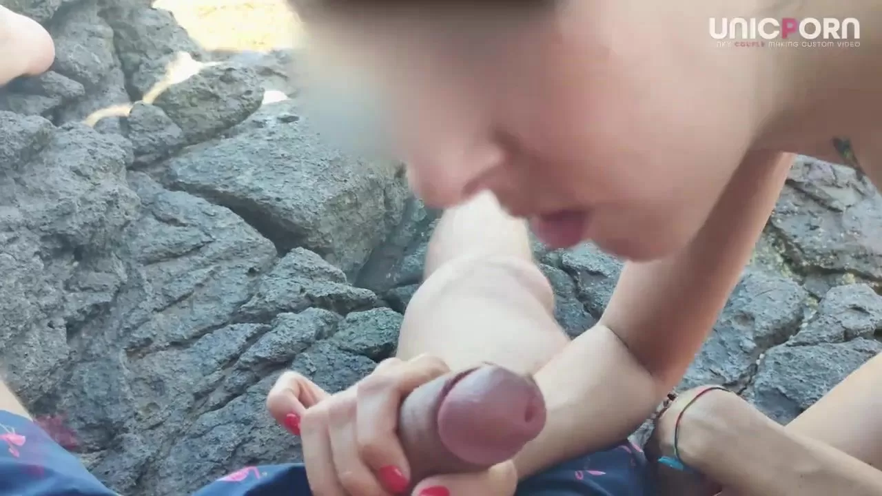 Quick blowjob at the nude beach and Cum in mouth image