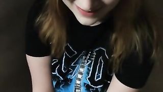 Redhead Teen gets Face Piss and then Pees On The Floor