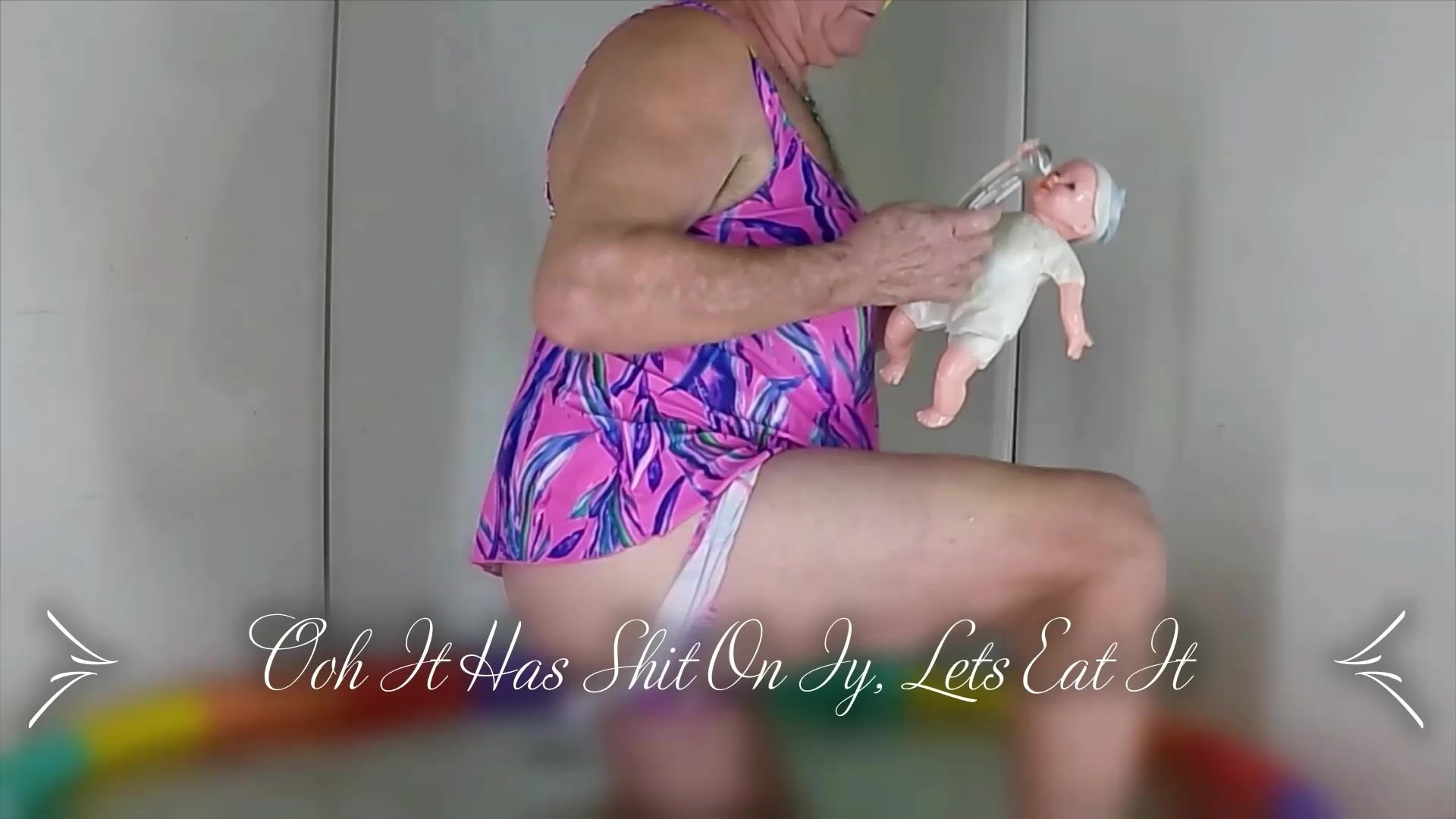 Sissy Slut Sharon Plays With Her Doll In The Pool, pt 1, Sharon the Sissy Whore 29