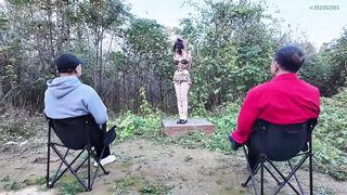 Chinese Girl outdoor exhibitionism BDSM Training 181