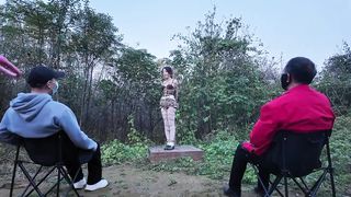 Chinese Girl outdoor exhibitionism BDSM Training 181