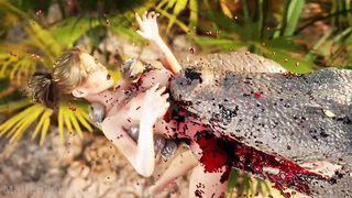 She satisfied the crocodile