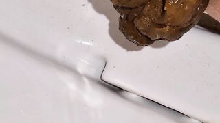 Shitting plops in toilet!