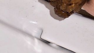 Shitting plops in toilet!