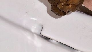 Shitting plops in toilet!