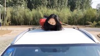 Chinese Girl outdoor exhibitionism BDSM Training 184