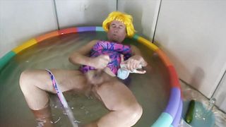 Sissy Slut Sharon plays With Her Doll In The Pool, Pt 3, Sharon The Sissy Whore 29