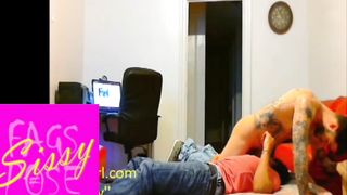 Faggot Billy Evans sucking Daddy Dick like a Good  Sissy Slut