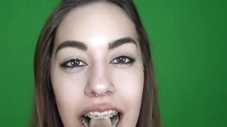 More than one finger can fit in her mouth