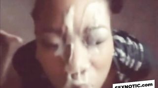 Ebony Amateur's Massive Facial