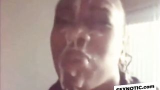 Ebony Amateur's Massive Facial