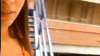 Pretty young girl public vomit and flashing