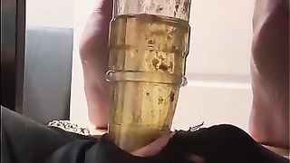 Get dominated by femdom scat slaves in this kinky piss video