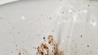 Smelly diarrhea and pee on toilet!