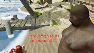 Having fun on the beach